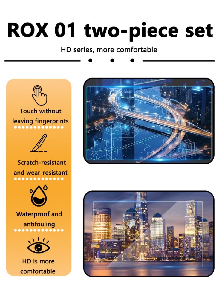 روكس لوحة تحكم السيارة ROX 01 ومجموعة فيلم وحدة التحكم المركزية مع شاشة حماية فيلم معتدلة عالية الوضوح ، مقاومة للخدش ودائمة ، مع وضوح وشفافية عالية للغاية - Image 2